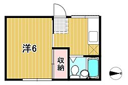 プチロワイヤル 1Kの間取図画像