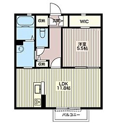 グランドユール22 1LDKの間取図画像