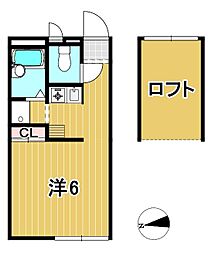 オリージャ 1Kの間取図画像