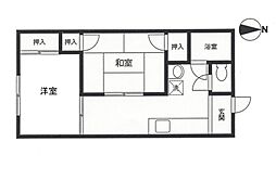 樹ハイツ 2DKの間取図画像