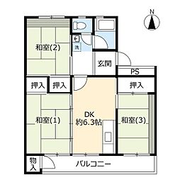 間取図画像 3DK