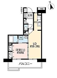 UR都市機構コンフォール西鳩ヶ谷1号棟 1LDKの間取図画像