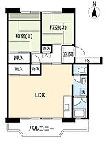 UR所沢パークタウン駅前通り 0009-0406 ｜ 埼玉県所沢市並木3丁目（賃貸マンション2LDK・4階・58.12㎡） その2