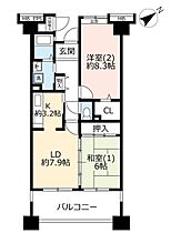 URプラザシティ新所沢けやき通り第三 0055-0414 ｜ 埼玉県所沢市緑町3丁目（賃貸マンション2LDK・4階・63.60㎡） その2