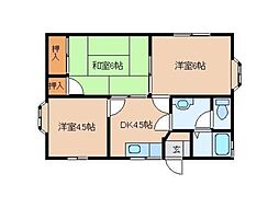 エー・ウイング 3DKの間取図画像