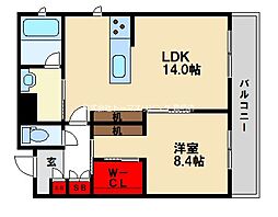 シャーメゾンステージ鳥栖 1LDKの間取図画像