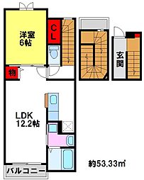 カレント大町1 1LDKの間取図画像