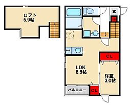 メゾンソレイユ鳥栖 2階