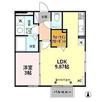 アルト　シャン 101 ｜ 石川県金沢市高畠３丁目（賃貸アパート1LDK・1階・32.77㎡） その2