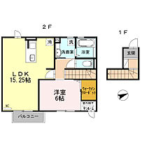 シャトー・ボンジュール 202 ｜ 石川県金沢市四十万３丁目（賃貸アパート1LDK・2階・57.25㎡） その2