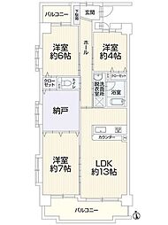 ライオンズマンション一宮九品町 3SLDKの間取図画像