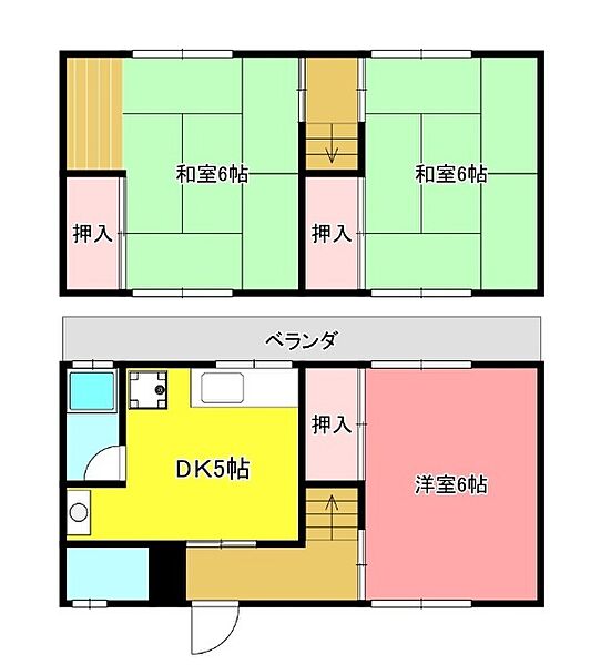 兵庫県明石市東野町(賃貸一戸建3DK・1階・53.42㎡)の写真 その2