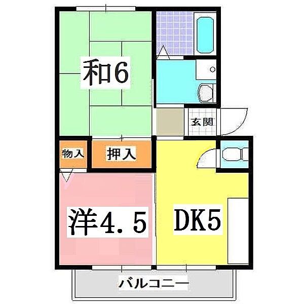 兵庫県明石市人丸町(賃貸アパート2DK・1階・39.40㎡)の写真 その2