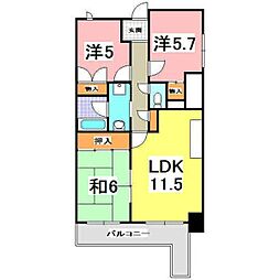 エンゼラート明石 3LDKの間取図画像