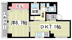 中町ビル 1DKの間取図画像