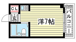サン.ビレッジ北須磨 ワンルームの間取図画像