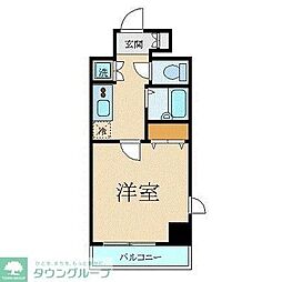 スカイコート・ヴィーダ五反田ウエスト 1Kの間取図画像