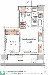 ブランシエスタ木場 1LDKの間取図画像