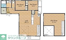 リベルテ自由が丘 2階2SLDKの間取り