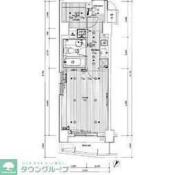 ミリオングランデ元赤坂ヒルズ 10階1Kの間取り