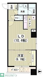 アクアコート 7階1LDKの間取り