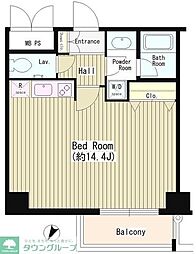 Ｗａｔ’ｓ白金 6階1Kの間取り