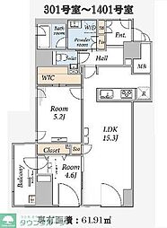 THE MAYFAIR 2LDKの間取図画像