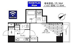 グランドコンシェルジュ麻布 2階1Kの間取り