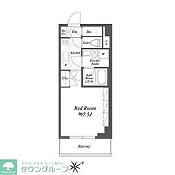 ブライズ白金台 1Kの間取図画像