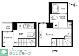 プレニーズ護国寺PREMIER 1DKの間取図画像