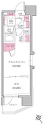 レジディア門前仲町プレイス 1DKの間取図画像