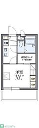 レオパレスベレオM 1Kの間取図画像