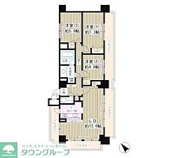 リーラ文京本駒込 2LDKの間取図画像