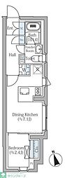 COMPOSITE新宿三丁目 1DKの間取図画像