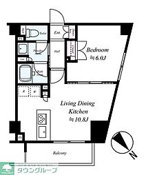 ウイステリア大森山王 1LDKの間取図画像