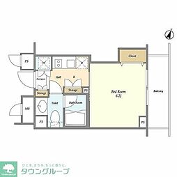 MG目黒駅前 1Kの間取図画像