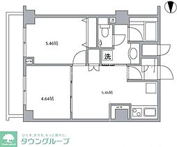 プラザ木場 2DKの間取図画像