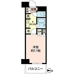 エコロジー東陽町プロセンチュリー 1Kの間取図画像