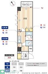 メインステージ青山 1Kの間取図画像