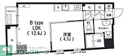 リブリフィオナ 1LDKの間取図画像