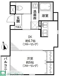 LIBERTA東新宿 1DKの間取図画像