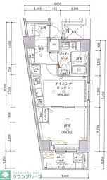 ARTESSIMOFORTE 1DKの間取図画像