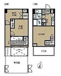 ユニテ・ド・ブラン 1SLDKの間取図画像