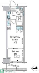 パークアクシス新宿百人町 1LDKの間取図画像