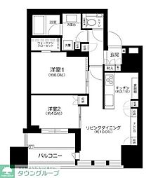 シティタワー銀座東 2LDKの間取図画像