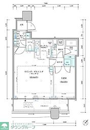 パークタワー勝どきサウス 1LDKの間取図画像