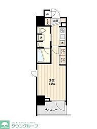 アジールコート雪が谷大塚 1Kの間取図画像