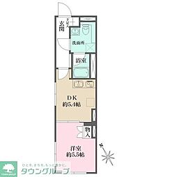 Fika大井町 1DKの間取図画像
