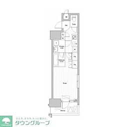 ARKMARK大森町ASYLCOURT 1Kの間取図画像