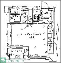 フリーディオ四谷三丁目 ワンルームの間取図画像